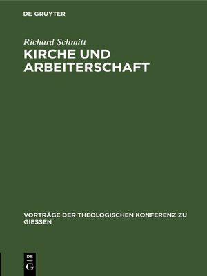 cover image of Kirche und Arbeiterschaft